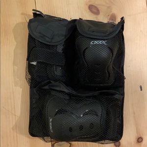 Rollerblading pads: knee, elbow, and wrist